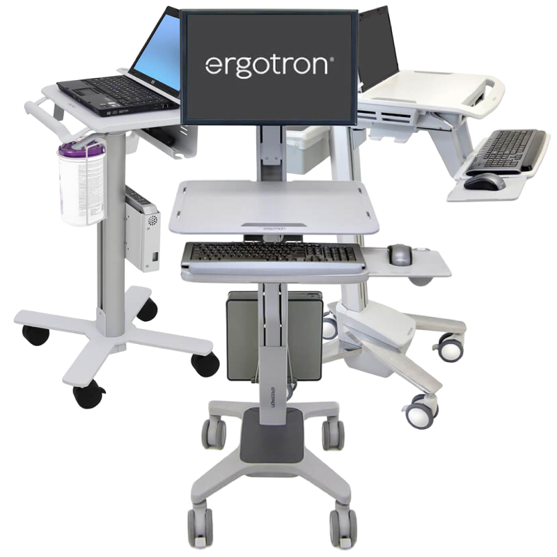 ERGOTRON Medical Cart — สรีรศาสตร์ดี แบตอึด ทำความสะอาดง่าย